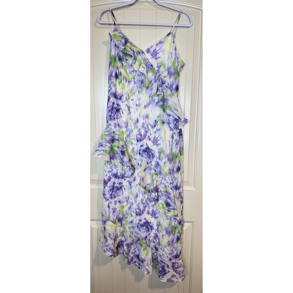 Scoop Bias Ruffle Slip Dress 90s Y2K Feminine Romance Godess Fairy Sz S‎ NWT